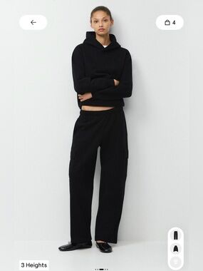 aritzia cozy sweat fleece mega cargo sweatpant